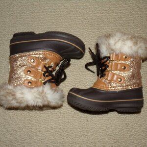 TODDLER JUICY COUTURE LIL CARSON COZY BOOTS FUR TRIM SZ 6